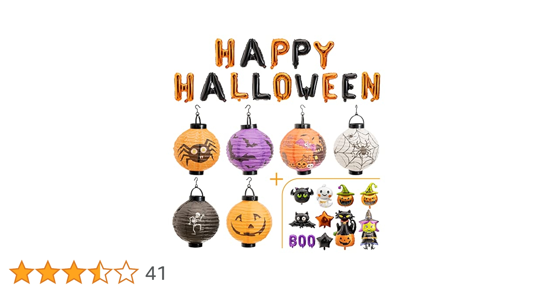 happy Halloweenアレンジ❣️ライト付き❣️CHOCO❣️二つセット Amazon.co.jp: Kansha Heart 【ランダムでバルーンも付いてくる