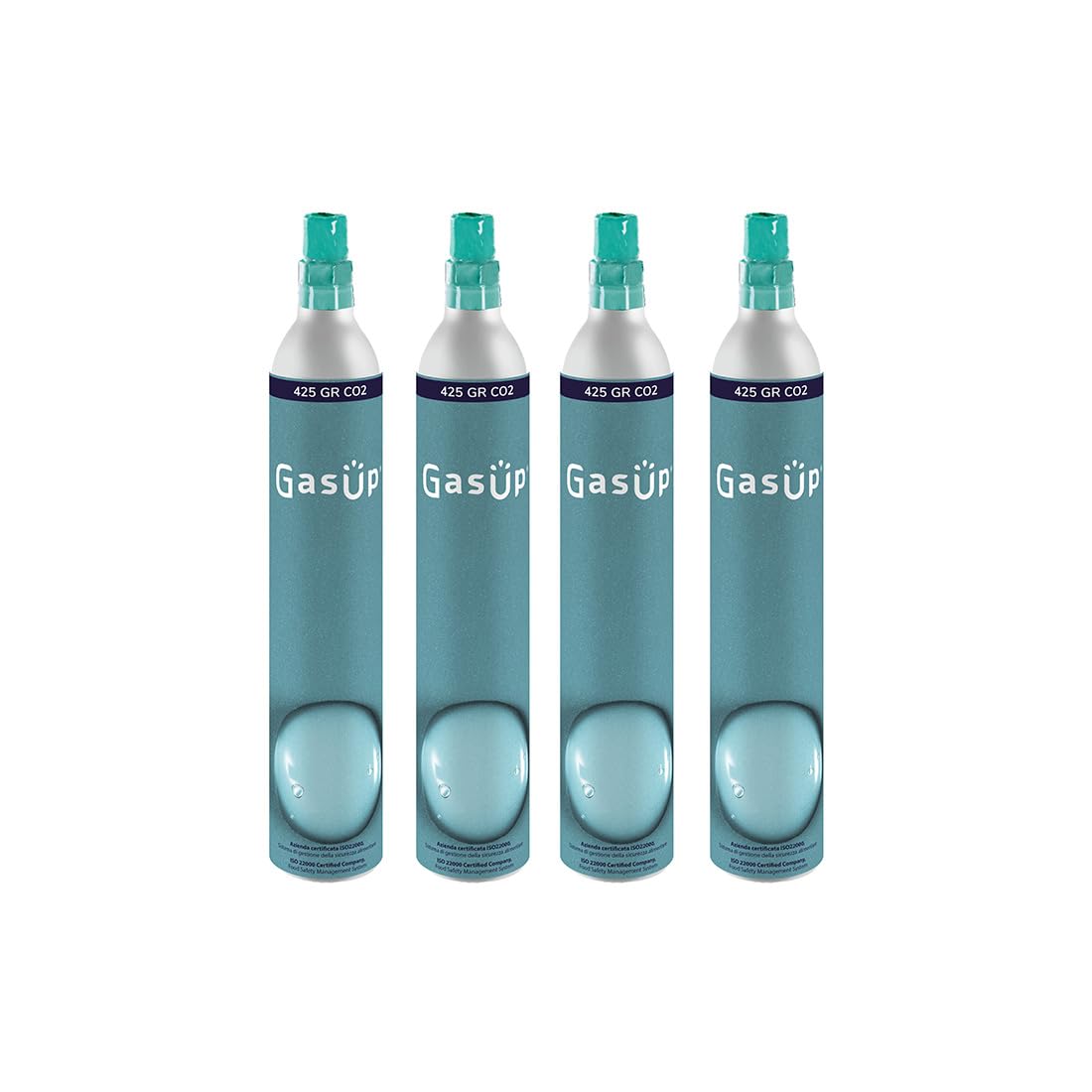 Pack de 4 cilindros de CO2 de GasUp, compatible con todas las marcas