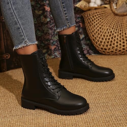 Bottines décontractées à lacets style urbain pour sorties citadines