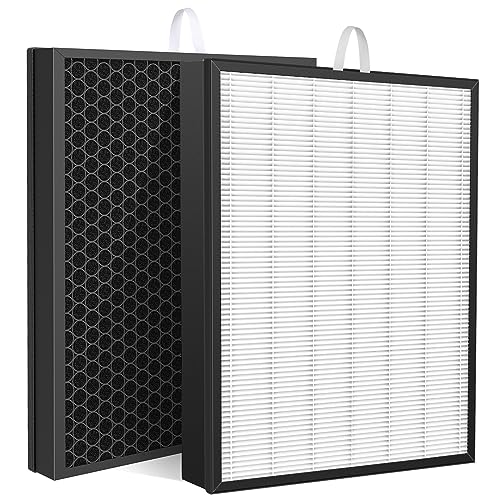 Image of Leemone Vital 200S Replacement Filter Compatible with LEVOIT Vital 200S-P Air Purifier, H13 True HEPA High-Efficiency Activated Carbon, Vital 200S-RF (LRF-V201-WUS), White, 2 Pack