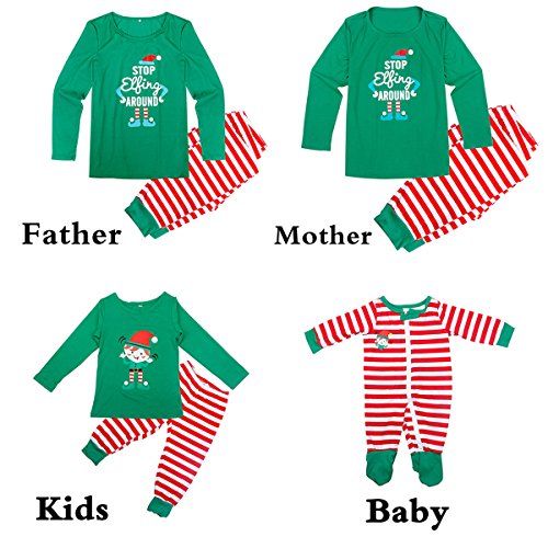 Leyeet Kerst Familie Bijpassende Pyjama Set Ouder- kind Nachtkleding Dagelijkse Wear Outfits voor Man Vrouw Baby - Afbeelding 8
