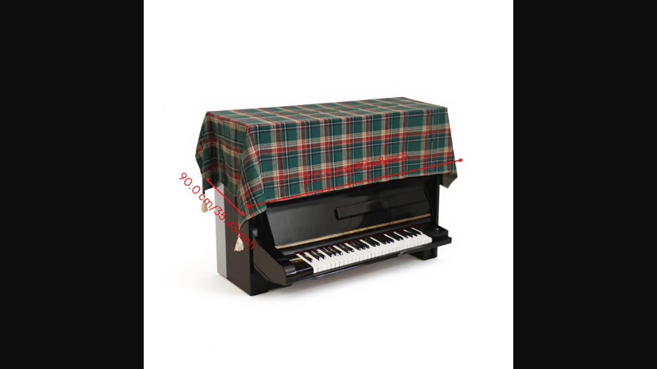 Keyboard Instrument Cover Vintage Plaid debrisResistant Thickened Protective Fabric Chair Cover-image-31