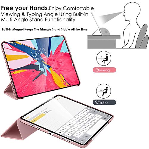 Image of DuraSafe Cases for iPad Pro 12.9 inch 6th 5th 4th Gen Case A2436 MHNF3HN /A MHNG3HN /A MNXR3HN /A MNXT3HN /A A2378 MHNF3HN /A MHNG3HN /A A2229 MY2H2HN /A MY2J2HN /A A2461 MHNH3HN /A MHNJ3HN /A - Rose Gold