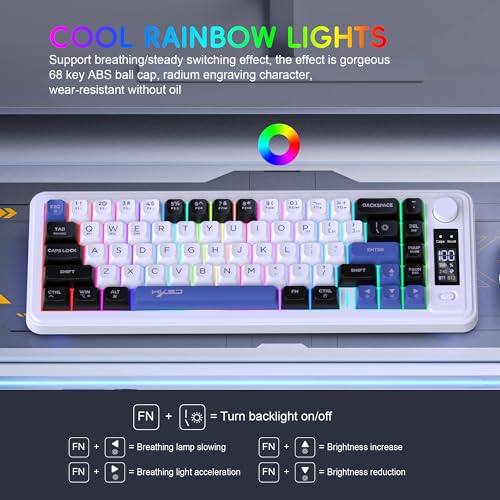 Clavier de jeu à membrane rechargeable Maxspace avec écran LED et RVB