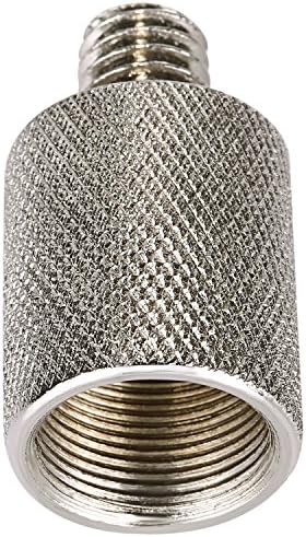 Neewer Nickel Brass Durable Solid 2 Pieces 3/8-inch Male to 5/8-inch Female Screw Thread Adapter for Microphone Mounts and Stands (Silver)