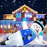 10FT Christmas Inflatables Snowman Outdoor Decorations, Blow Up Yard Decorations Inflatable Xmas Snowman with LED Lights for Lawn Garden Party Holiday Decor
