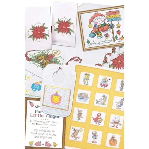 Benway Stamped Cross Stitch Kit Asleep Angel Baby Girl 11 Count 32x33cm