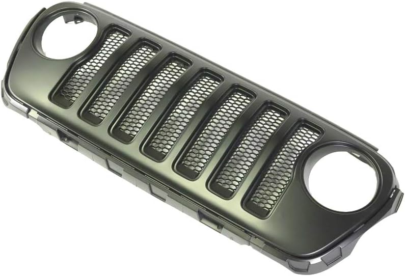 Mopar 82215114 Matte Grille Grille is designed the same as production, but is painted Matte Black. Gives your vehicle a unique look. Fits Jeep Wrangler (JL)