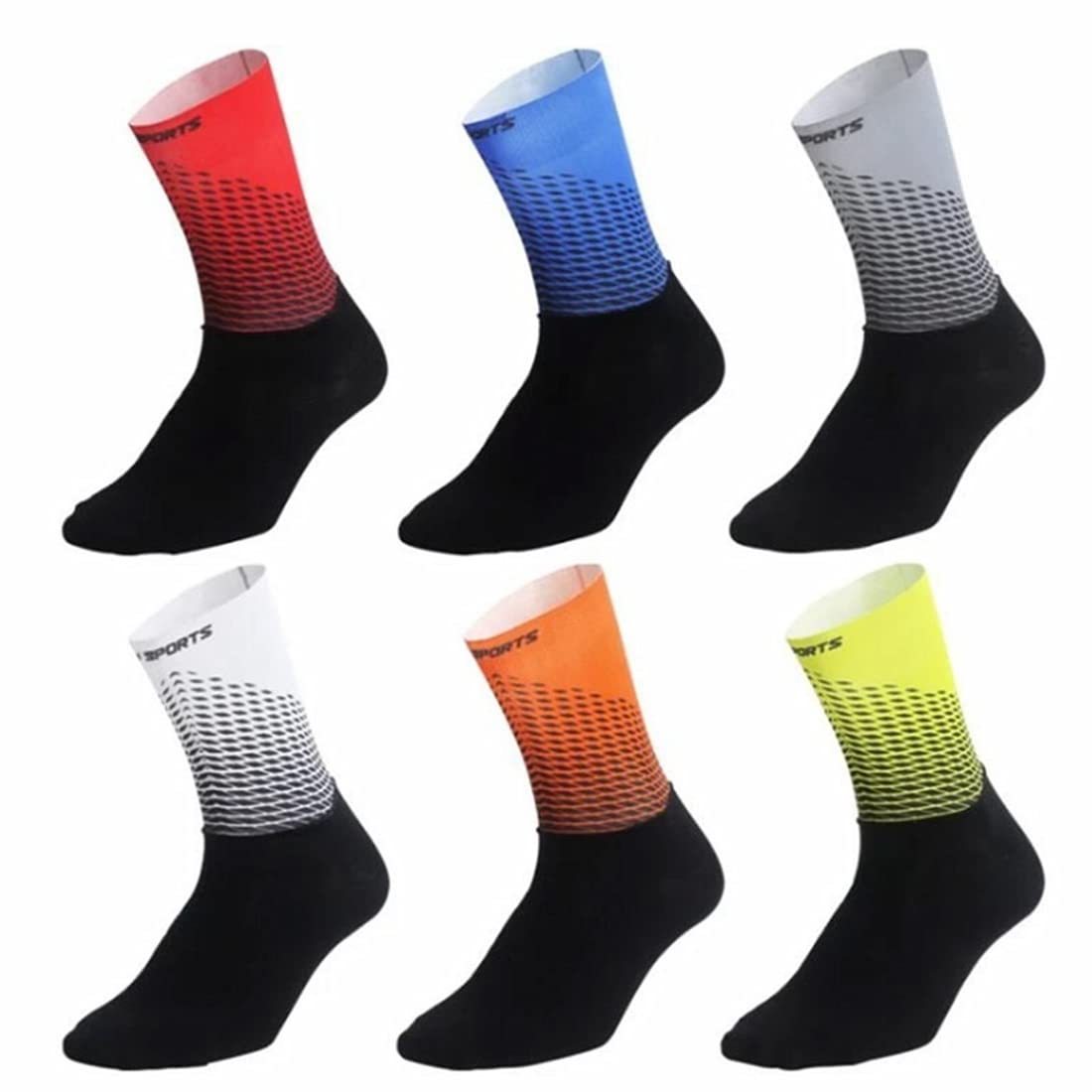 Radsocken 3 Paare Radfahren Socken Atmungsaktive Straße Fahrradsocken Outdoor Sports Racing Bike Compression Socken Neu