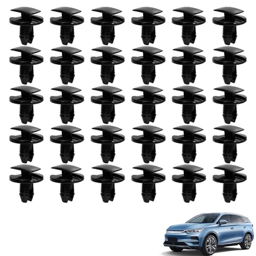 Lot de 30 Clips de Fixation Voiture Universels, Rivets en Plastique Robustes pour Pare-chocs et Garnitures, Attaches de Carrosserie Auto Compatibles avec la...