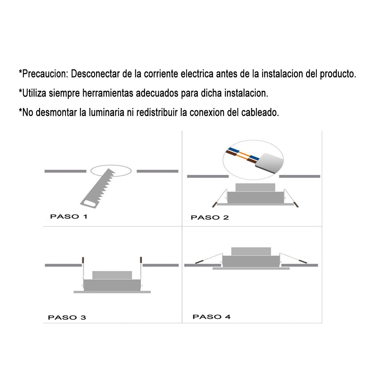 MUNDDY PACK DE 2 Downlight LED Panel Empotrable Redondo, iluminacion 6W, 3000k Blanco Cálido, marco blanco, driver incluido Envio Urgente desde Madrid