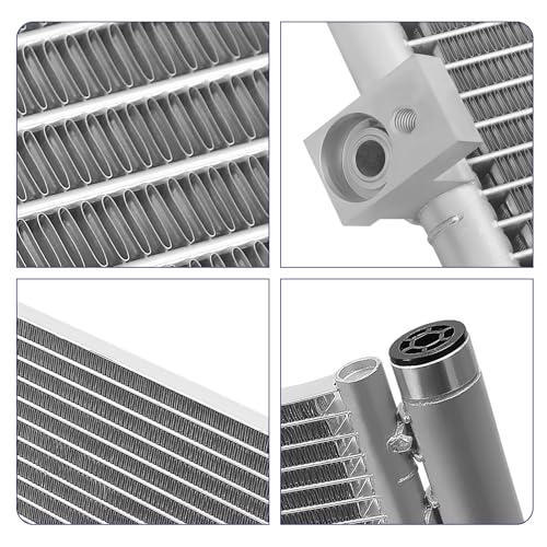Image of Air Conditioning A /C Condenser Compatible with Ford F-150 Expedition /Lincoln Navigator # 4689, 7014689, FO3030249, FL3Z19712A, FL3Z19712B, FL3Z19712C, HL3Z19712A