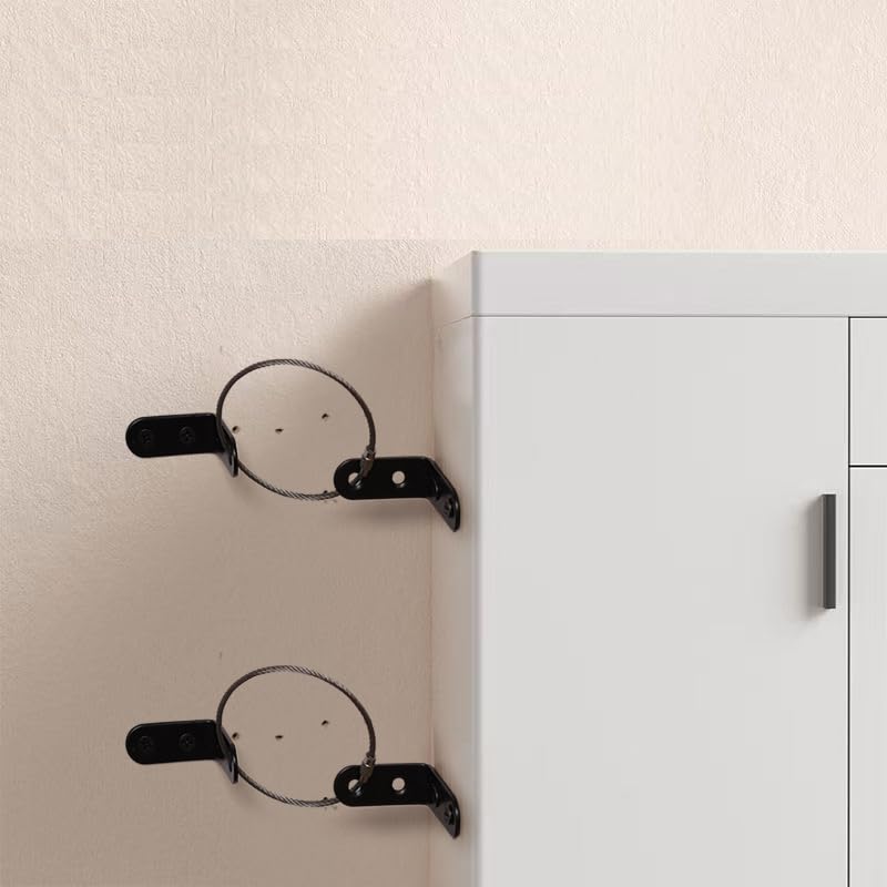 Miniatura 3 de Anclajes para muebles, pequeñas correas estéticas para muebles, aparadores, paredes, anclaje de seguridad para muebles a prueba de niños y bebés, tu