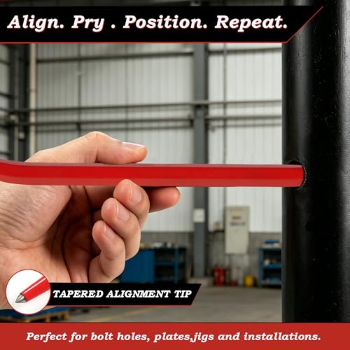 Image of TOOLEAGUE 24-Inch Heavy Duty Alignment Pry Bar, Connecting Bar