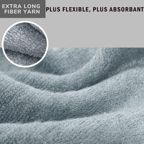 Bamboo Bath Towels Set, Luxury Bath Towel, Hand Towel, And Face Towel Set, Premium Towel Sets For Bathroom, Light Grey #TOP2