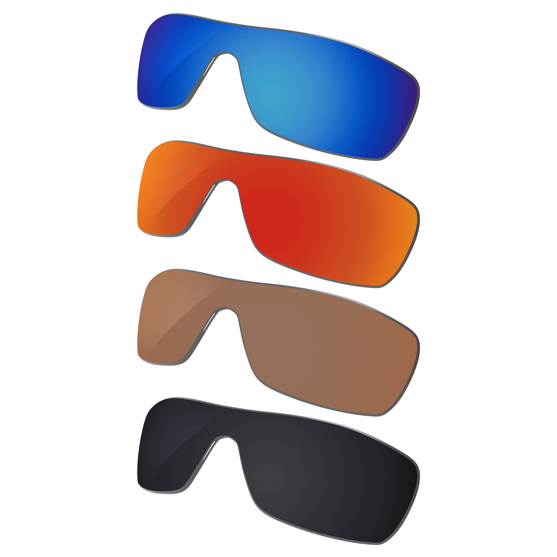 Galvanic 4 Pieces Replacement Lenses for Oakley Turbine Rotor OO9307 Pack P02