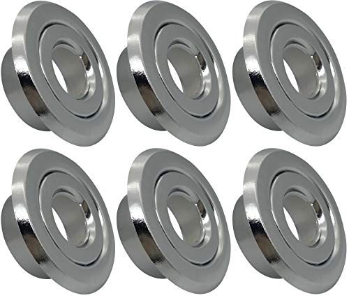 TunaMax (6 Pack) 3/4" IPS Fire Sprinkler Head Escutcheon Cover Plate Standard Cover Ring Chrome