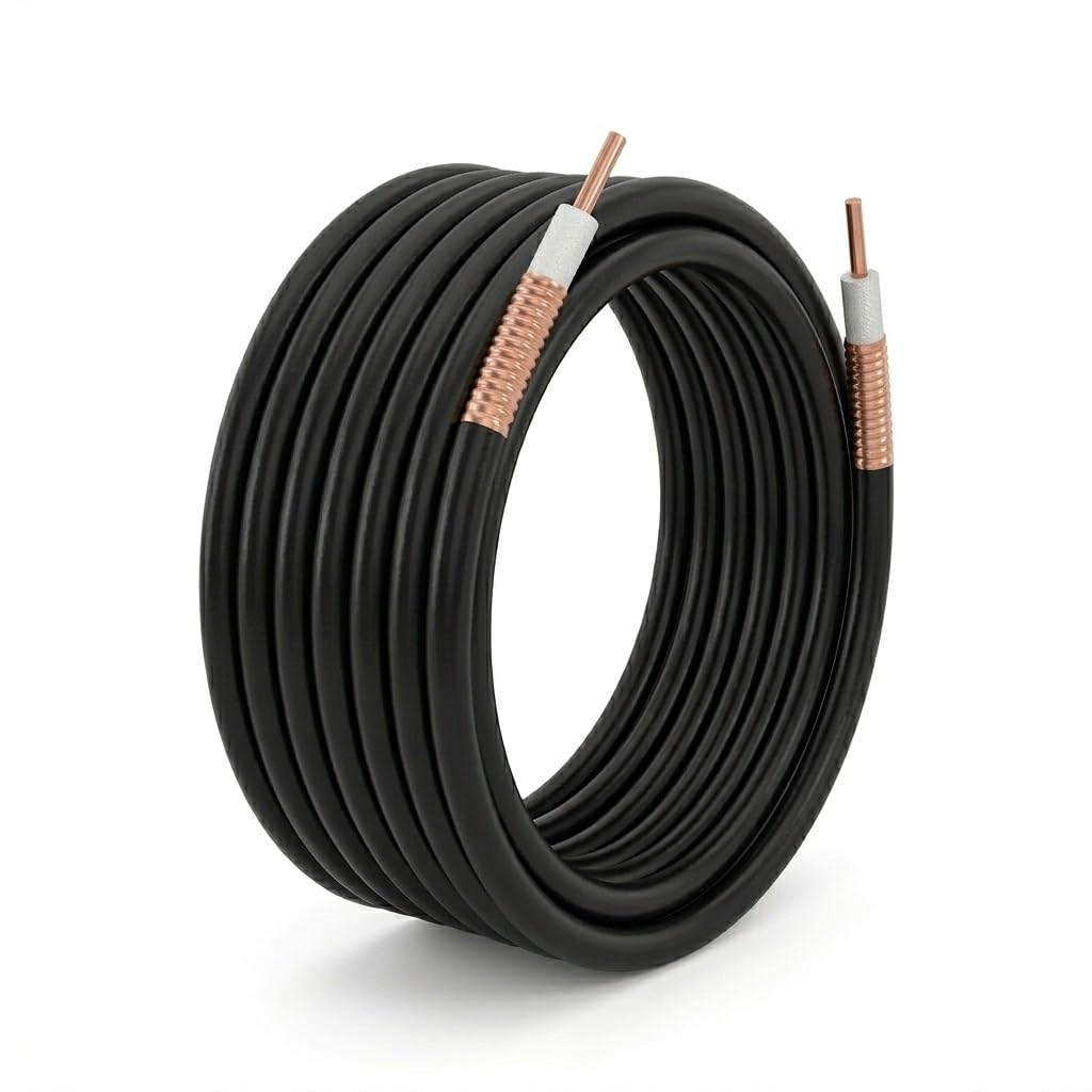 Silex | Cable Coaxial Semirrígido 1/2" 50 Ohm con Pantalla de Cobre | Bajas Pérdidas para Sistemas RF Profesionales | Instalaciones WiFi, gsm, 3G, 4G y LTE | Cubierta LSZH FR | 50 Metros