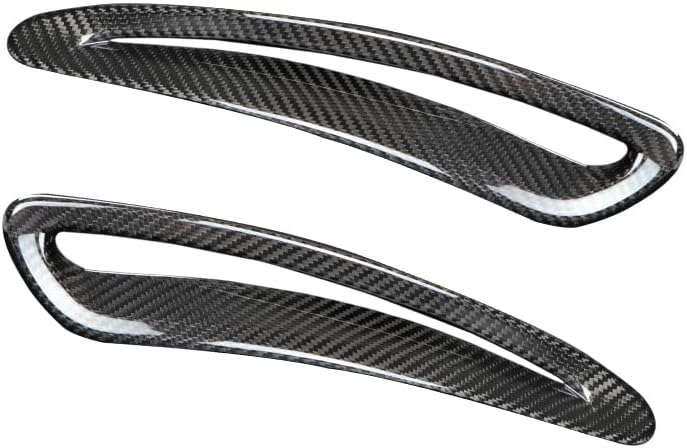 for JSWAN Carbon Fiber Car Hood Vent Air Flow Intake Body Kits Decoration Panel Cover For GR Supra A90 A91 (2019 to now) Air Flow Intake Hood Scoop Bonnet Vent Cover (Bright Black with hole)