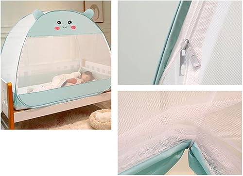 Miniatura 9 de Mosquitera plegable para niños, cortinas para camas, mosquitera desplegable, mosquitera portátil con parte inferior para bebé (63 x 31.5 x 49.2