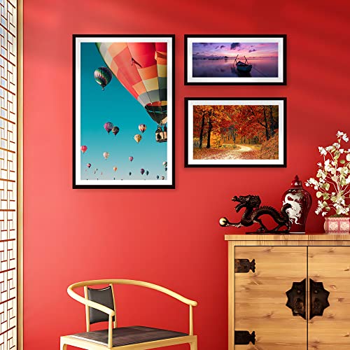Image of Ritwika's Customized Set of 3 Premium Personalized Print Collage Frames With Your Photos In 2 Sizes | One 12X6, One 12X8 & One 12X18 Inches |Gift For Anniversary, Birthday, Wedding, Couples