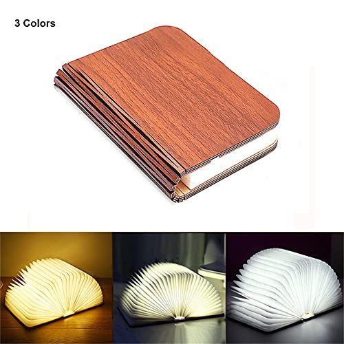 SagaSave Wooden Book Light Folding Night Light Portable Book Lamp USB Rechargeable Desk Light for Mom Women Boys Kids Girls - Image 3