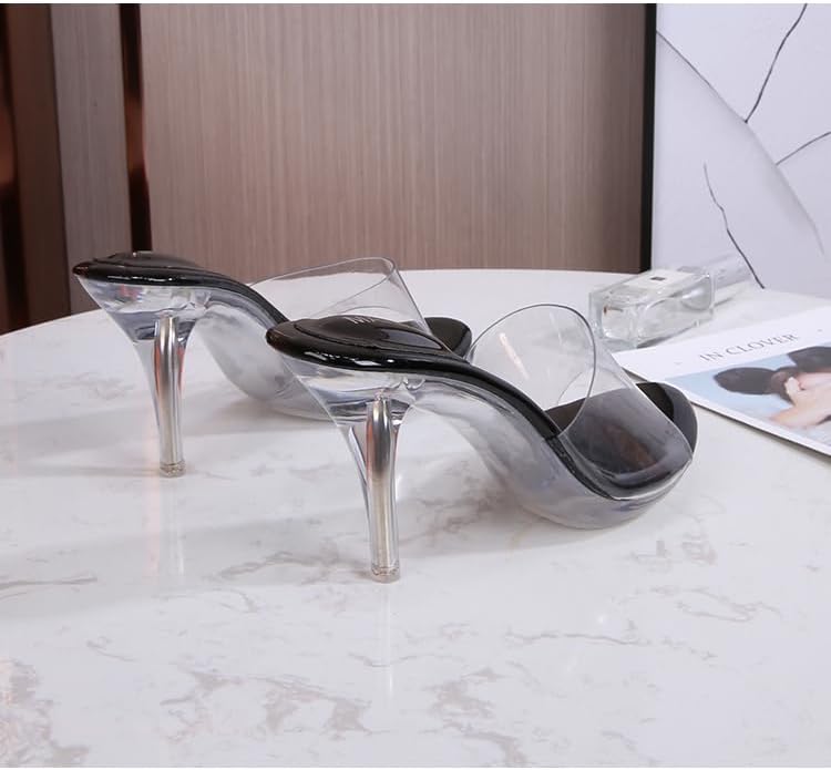 MAIERNISI JESSI Clear Heels for Women Sandals Transparent Sexy Stilletos Heels Slip on Wedding Dress Heel Mules - Image 7