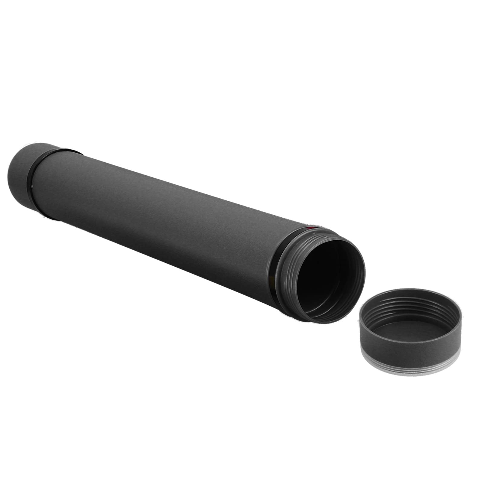 Pilipane Tubo para carteles, tubo para carteles para documentos portátil, antigolpes, impermeable, de gran capacidad, expandible, para almacenamiento, plástico, de 24,6 x 3,3 pulgadas a (Negra)