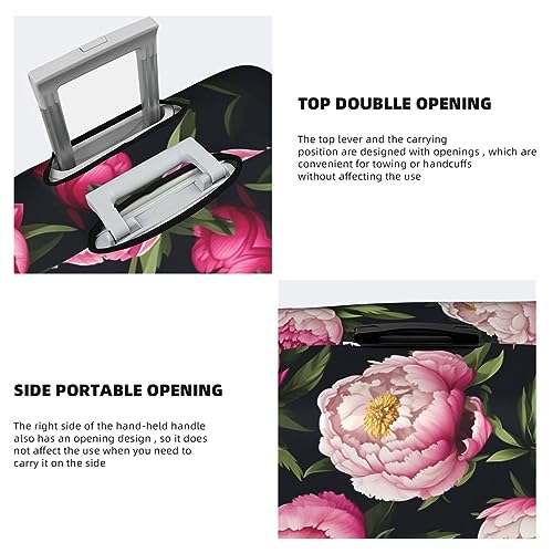 peony flowers blossom print Stylish Luggage Cover - Protect and Personalize Your Suitcase with TSA-Approved Cover,suitcase covers for luggage4