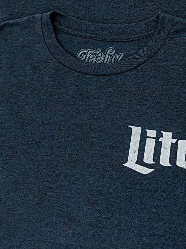 Tee Luv Men's Miller Lite Shirt - Double Sided Miller Light Beer Logo Shirt2