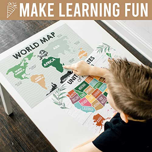 4 Farmhouse Pre K Learning Posters For Toddlers 1-3 - Abc Poster For Toddlers Wall, Solar System Poster For Kids Maps, Preschool Classroom Map Of The World Poster, Kindergarten Homeschool Supplies… #TOP1