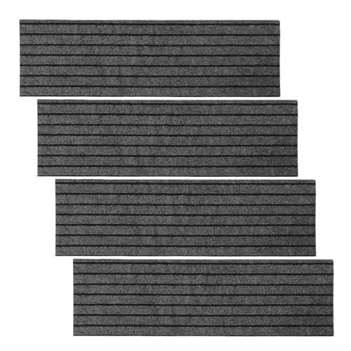 Alfombrillas para peldaños exteriores autoadhesivas Lurrose de 24x80 cm