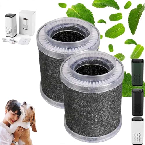 Puppy Mothers Pet Air Purifier, with True HEPA 3-in-1 Filters, Pet Air Purifiers for Home Cat Pee Smell, Covers Up to 990 Ft², Quiet 360° intake Air Cleaner for Dust Smoke Odor Dander (2*Filter)