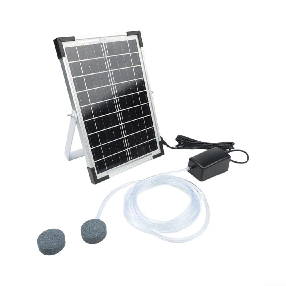 Ossigenatore solare per laghetto 5 W kit pompa ad aria con pietre per giardino stagno bagno uccello fontana prevenzione ghiaccio