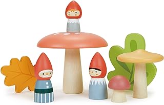 Tender Leaf Toys - Woodland Gnome Family - Woodland Inspired 8 Piece Solid Wood Imaginative Play Set - Promotes Creativity and Imagination for Boys and Girls, Fun and Stimulating Play - Age 3+