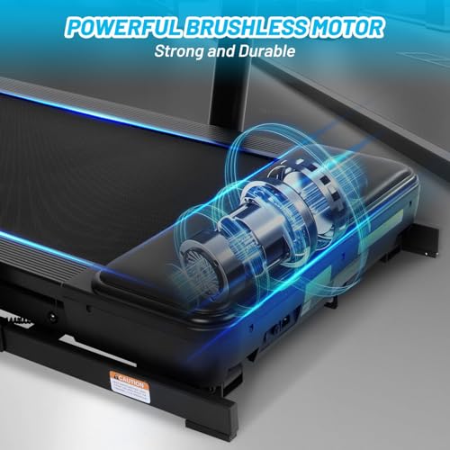 Image of Foldable Treadmill, 3.5 HP Compact Electric Running Machine with -3 to 15 Incline & Decline, 1-20 KM /H Speed, 350 LBS Weight Capacity for Home Walking & Jogging