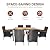 VINGLI 7 Pieces Patio Dining Set, Wicker Outdoor Dining Set for 6 Patio Furniture Set with Acacia Wood Table Outdoor Table and Chairs for Garden and Yard