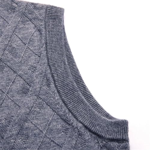 Mens Wool Fashion Sleeveless Sweater Cardigan V Neck Slim Fit Jumpers Knitwear Casual Warm Vest3