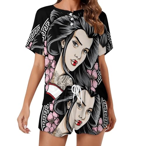 Ensemble pyjama femme finitions soignées vêtements de nuit élégants été