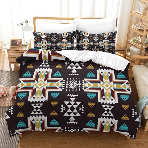 Parure de lit avec fermeture éclair double pour housse de couette 3D