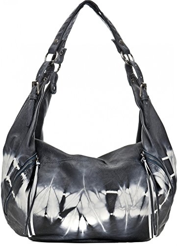MIYA BLOOM, Damen Handtaschen, Rucksäcke, Schultertaschen, Hobo-Bags, Beuteltaschen, 37,5 x 37 x 5 cm (B x H x T), Farbe:Dunkelblau (Navy)