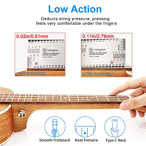 Vangoa Tenor Ukulele 26 Inch Mahogany Professional Acoustic Ukelele Four String Wooden Hawaiian Uke Beginner Kit Ukuleles Bundle For Adult Starter Kit thumb #4