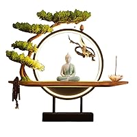 禅仏飾り、人工屋内植物、家の装飾ギフト、LEDライト付きのリアルな偽の盆栽 51LiMsGCfvL._SS200_.jpg