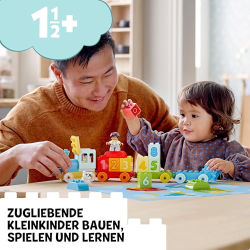 LEGO DUPLO Zahlenzug – Zählen Lernen – Spielzeug für Kleinkinder - Lernspielzeug für Kinder - Bunte Zahlenbausteine und 2 Spielfiguren – Kreatives Geschenk für Jungen & Mädchen ab 1 Jahr - 10954