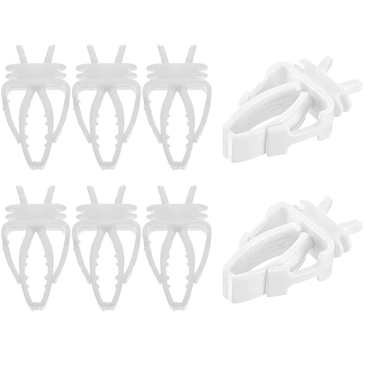 Bobozhong White Bird Cage Food Holder Clips,8 Pack Plastic Bird Cage Feeder Clips,Bird Vegetable Holder Clip For Parrots,Cockatiels,Parakeets,And Small Animals