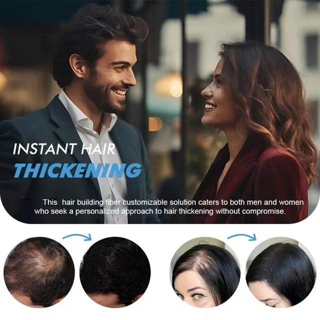 Hair Building Fibers | 27.5g / 0.97oz | Pack of 2 (Medium Brown)