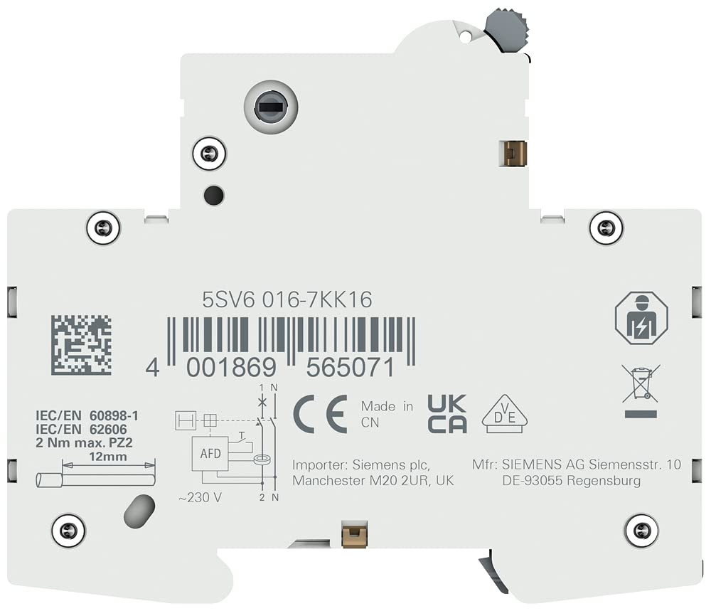 Siemens 5SV60167KK17 Brandschutzschalter-LS-Kombi AFDD/LS 6kA C16 1P+N 230V kompakt