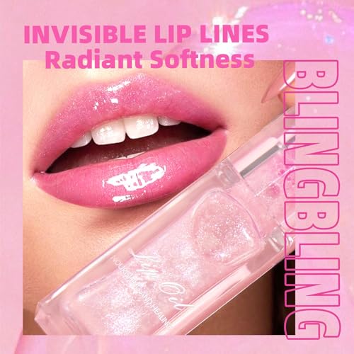 Color Changing Lip Oil, Warm Temperature Color Changing Moisturizing Lip Gloss Lip Oil Moisturizing Lip Oil, Rich Gloss Long Lasting Moisture, Big Brush Color Changing Lip Oil - Image 3