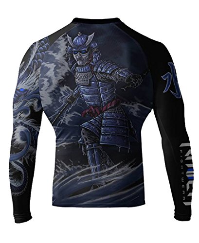 Raven Fightwear Men's Water Element BJJ MMA Rash Guard Large Black
