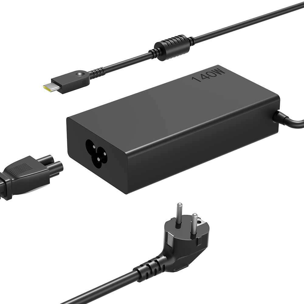 140W Cargador USB C Compatible con Lenovo Legion 9 16IRX8 16IRX9 Slim Pro 9 7 14IRP8 14APH8 14ARP8 ThinkPad Z16 E16 L16 E15 ThinkBook 16 P16s 14p 14 IdeaPad Yoga Slim/Pro Laptop
